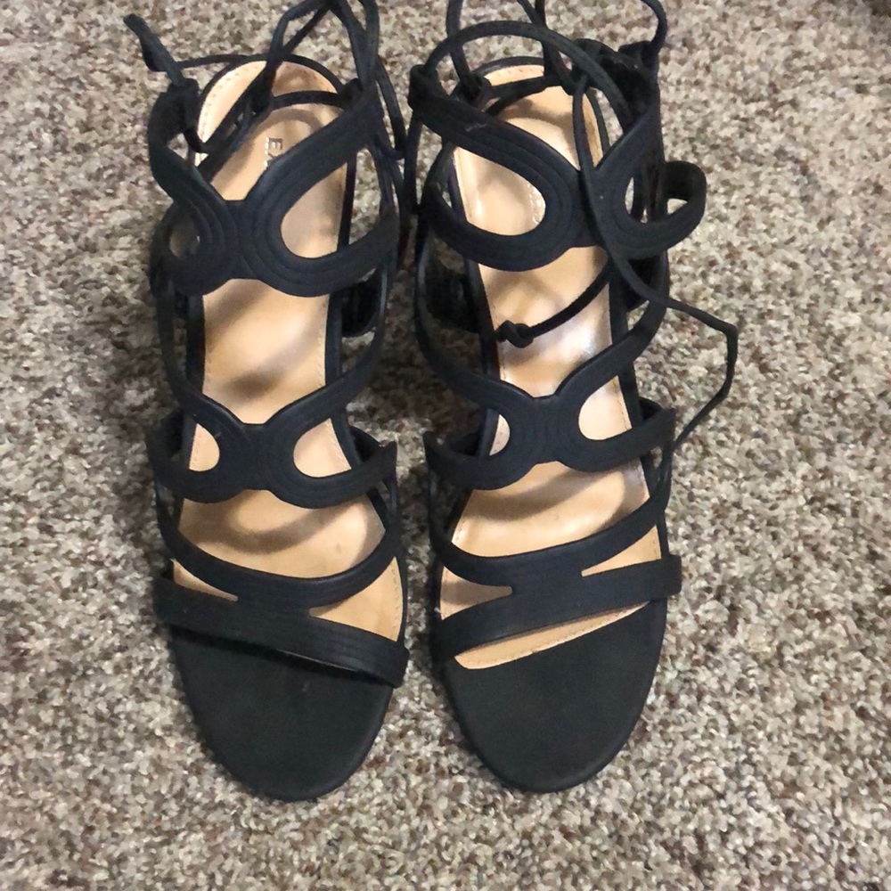 Express lace up heel
